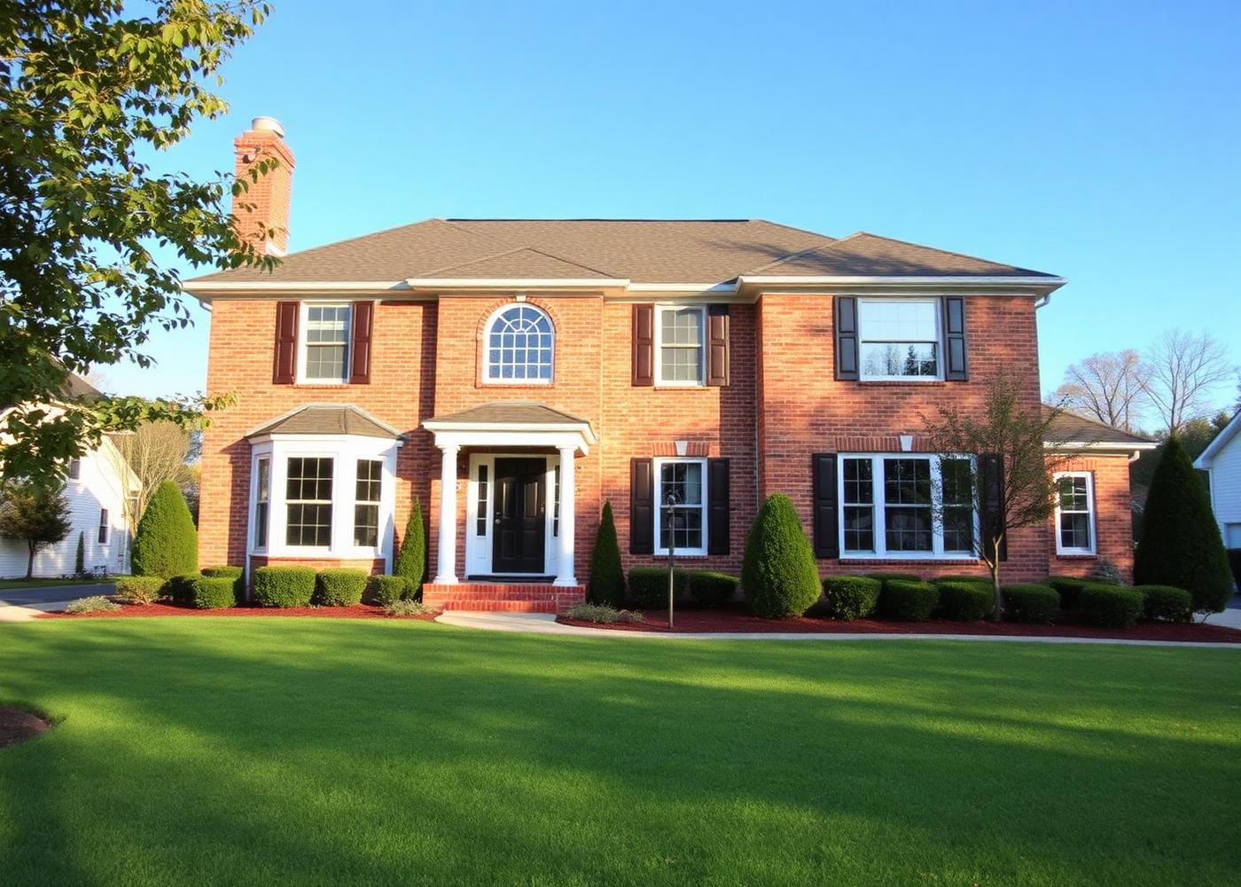 Northern Virginia home exterior with clean windows